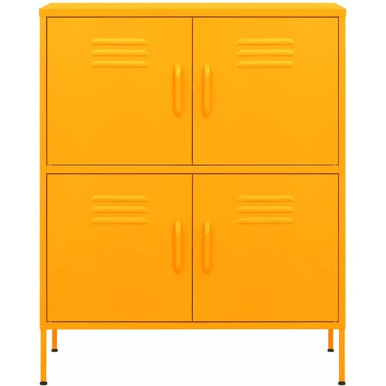 Ντουλάπι Γραφείου VidaXL από Ατσάλι 80x35x101.5 cm - Κίτρινο image 2
