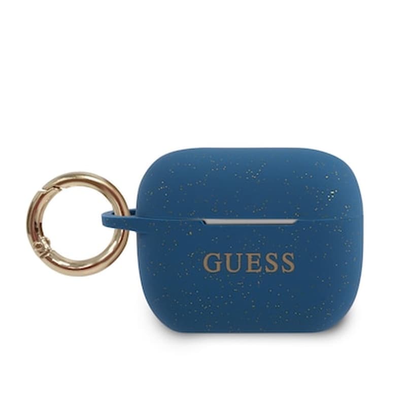 GUESS Θήκη Ακουστικών Guess Sillicone Glitter για Apple AirPods Pro - Μπλε