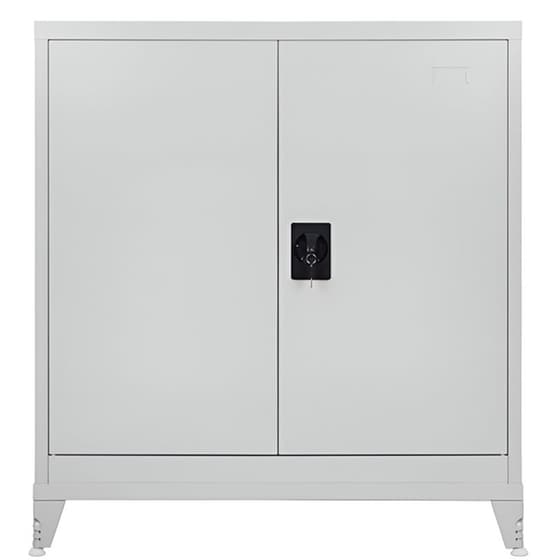 Ντουλάπα Steelen Δίφυλλη Μεταλλική 70x40x101cm - Γκρι image 2