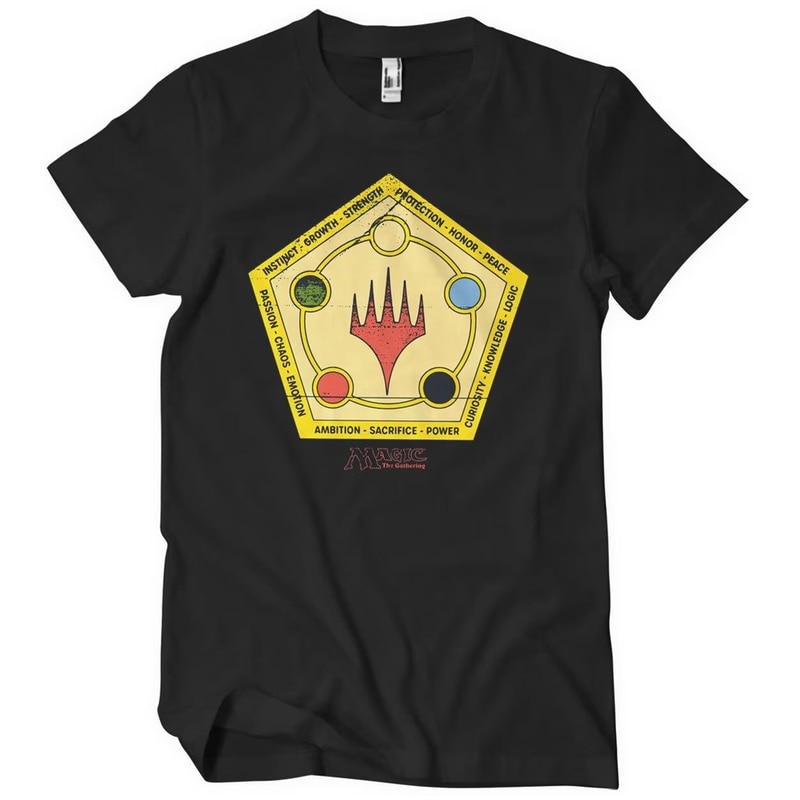 HYBRIS T-shirt Hybris Magic The Gathering Mana Symbols - Μαύρο