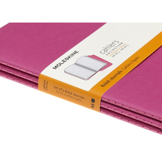 Σημειωματάριο Moleskine Cahier Ruled Large Ροζ (3 Τεμάχια) image 3