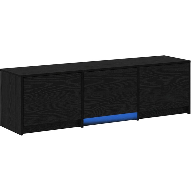 Έπιπλο Τηλεόρασης VidaXL με LED 140 x 34 x 40 cm - Μαύρη Δρυς