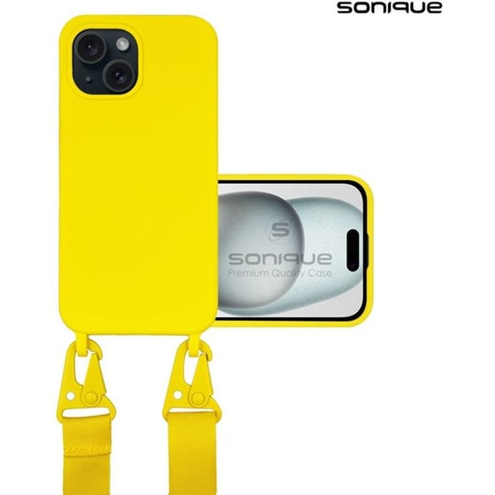 Θήκη  Apple iPhone 15 - Sonique Carryhang Με Strap - Κίτρινο image 0
