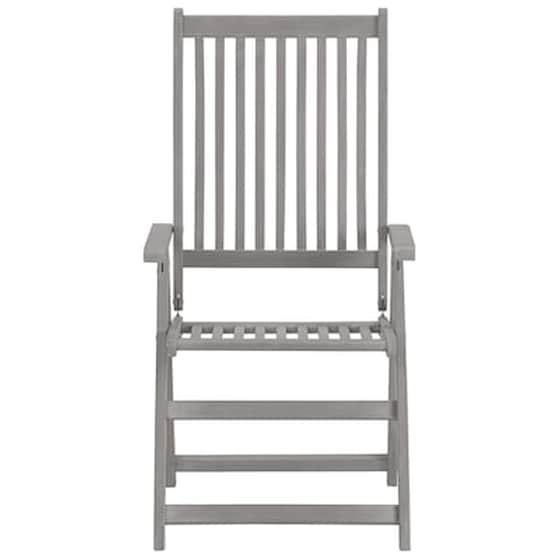 Vidaxl Καρέκλες Κήπου Ανακλινόμενες 4 Τεμ. Ξύλο Ακακίας Με Μαξιλάρια image 4