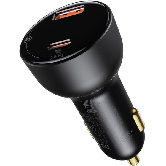 Φορτιστής Αυτοκινήτου Baseus  Superme Με Καλώδιο USB-C 100W - Μαύρο image 1