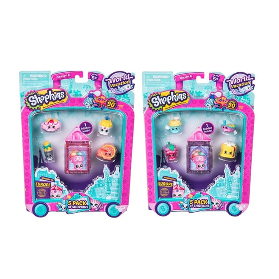 Shopkins S8 World Vacation W1 Καρτελα 5 Τμχ Hpk97011 image 0