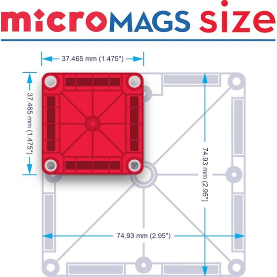 Magna-Tiles® Micromags Travel Set Μαγνητικό Παιχνίδι Κατασκευών - 26 Κομμάτια (244026) image 7