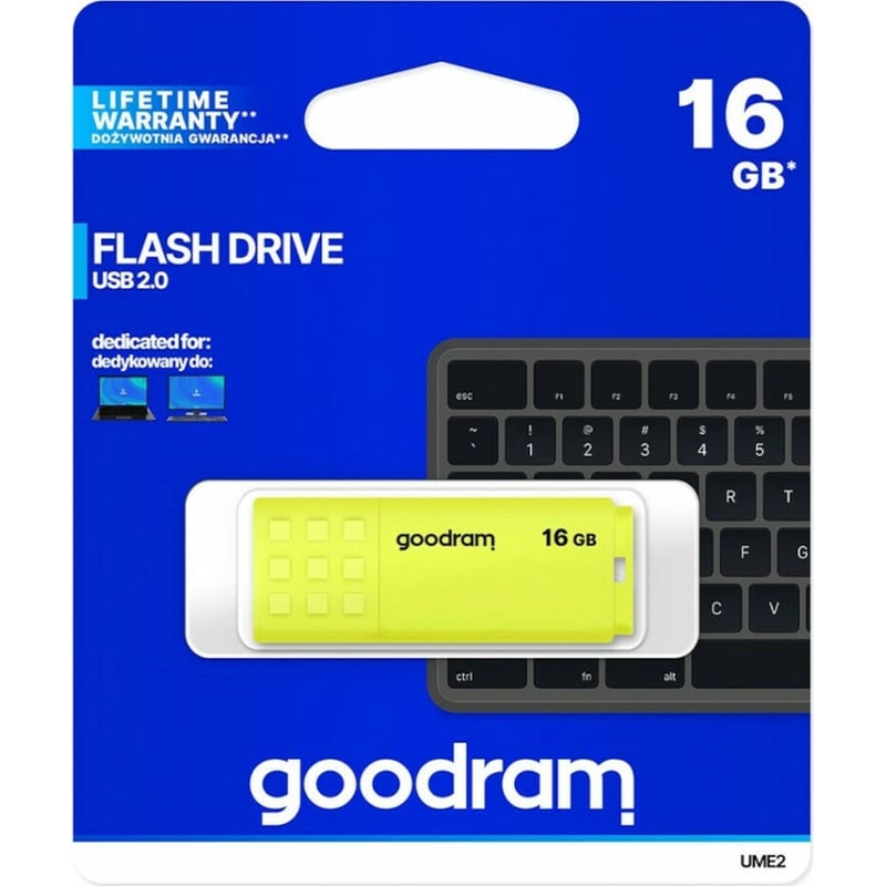 GOODRAM GoodRAM UME2 16GB USB 2.0 Stick Κίτρινο