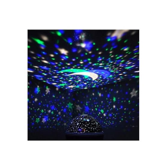 Περιστρεφόμενο Φωτάκι Νυκτός Δωματίου Projector Σε 3 Χρώματα, 12.5x13.5x5 Cm Μπλε image 4