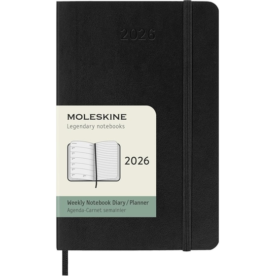 Ημερολόγιο Εβδομαδιαίο Moleskine 2026 12Μ Pocket Black Soft image 0