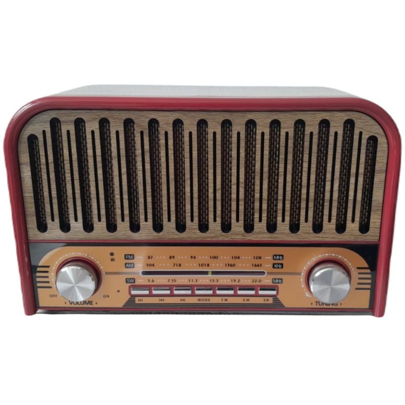 MEIER Φορητό Radio Meier M2031BT Retro - Κοκκινο/Χρυσό