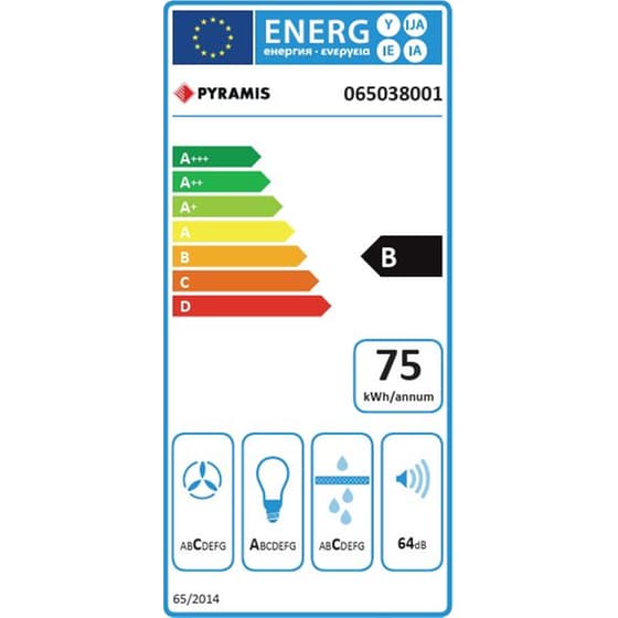 PYRAMIS Τετράγωνη Plus 06503800 60cm Inox Απορροφητήρας Καμινάδα - Τζάκι image 1