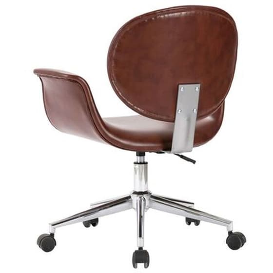 Καρέκλα Τραπεζαρίας Vidaxl Περιστρεφόμενη Καφέ από Συνθετικό Δέρμα image 4