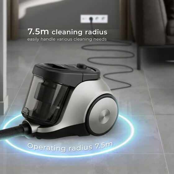 ROHNSON R-1244 Με Κάδο 2.5 L 800 W Γκρι Ηλεκτρική Σκούπα image 10