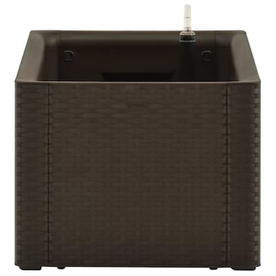 Vidaxl Ζαρντινιέρα Κήπου Μόκα 100x43x33 Εκ. Με Αυτόματο Πότισμα image 5