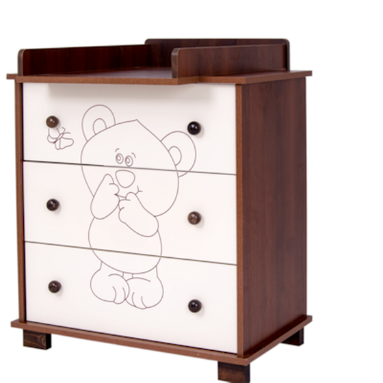 Drewex Συρταριερα Αλλαξιερα Bear - Butterfly Dark Nut-ecru Dr202dr image 0