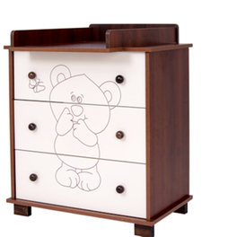 Drewex Συρταριερα Αλλαξιερα Bear - Butterfly Dark Nut-ecru Dr202dr