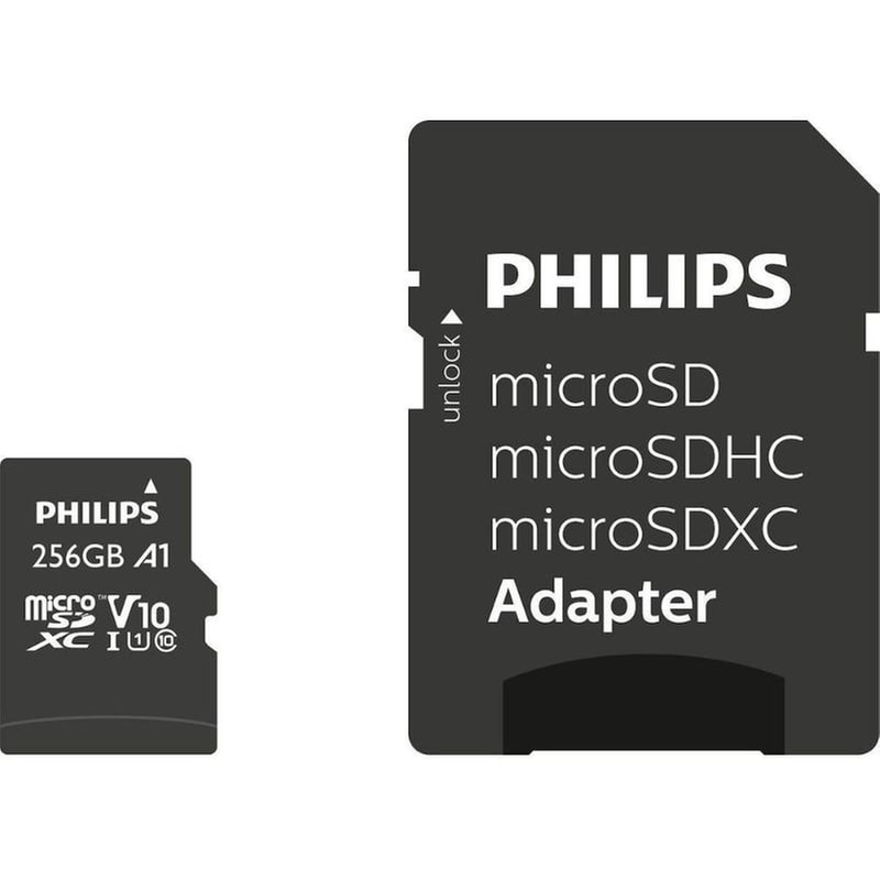 Philips MicroSDXC 256GB Class 10 U1 V30 A1 UHS-I με αντάπτορα