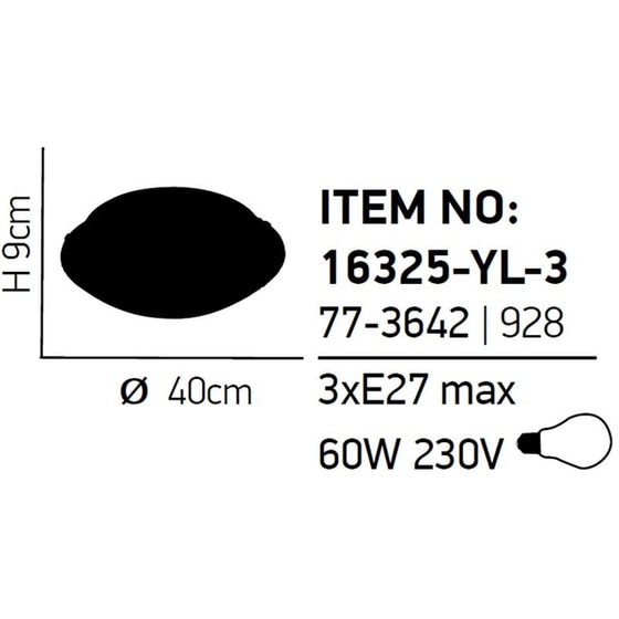 Φωτιστικό Πλαφονιέρα Homelighting Talin 77-3642  Γυάλινο - Λευκό image 1