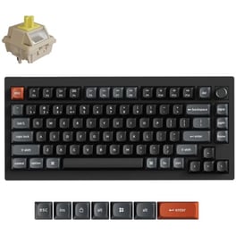 Keychron V1 Ultra 8K V1U-D3 Ασύρματο Gaming Μηχανικό Πληκτρολόγιο 75% με Brown διακόπτες και RGB φωτισμό - Μαύρο (US)