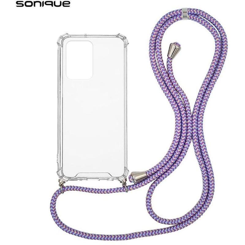 Θήκη Xiaomi Redmi Note 10 5G - Sonique Armor Clear Με Κορδόνι - Μαύρο