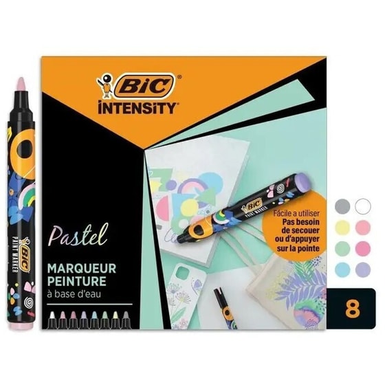Μαρκαδόροι Σχεδίου BIC Paint Marker Pastel (8 Τεμάχια) image 1