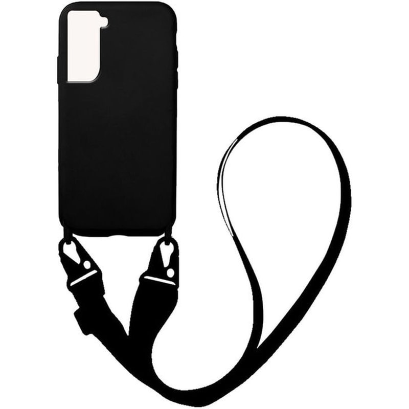 Θήκη Samsung Galaxy S22+ - Sonique Carryhang Liquid Silicone Strap - Μαύρο