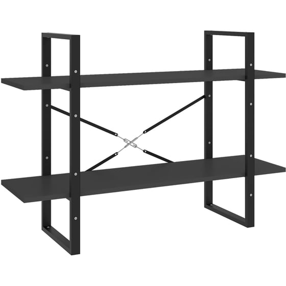 Βιβλιοθήκη VidaXL από Μέταλλο  100x30x105 cm - Ανθρακί image 3