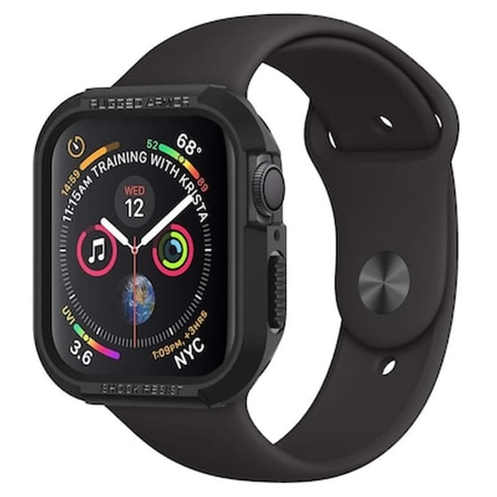 Θήκη Spigen Rugged Armor για Apple Watch 44mm - Μαύρο image 0