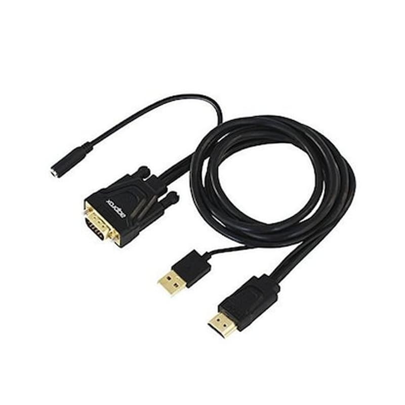 APPROX Αντάπτορας Hdmi Σε Vga Approx! Appc22 3,5 Mm Usb 60 Hz