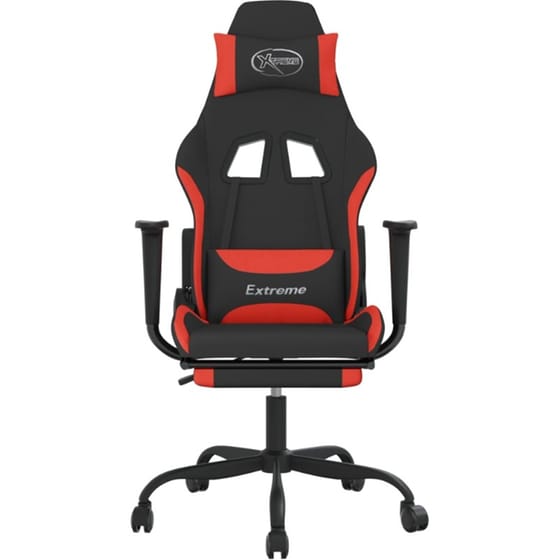 Καρέκλα Gaming VIDAXL 345489 με Υποπόδιο - Μαύρο image 1