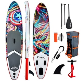 Φουσκωτή Σανίδα SUP Viking 320 x 76 - Πολύχρωμο