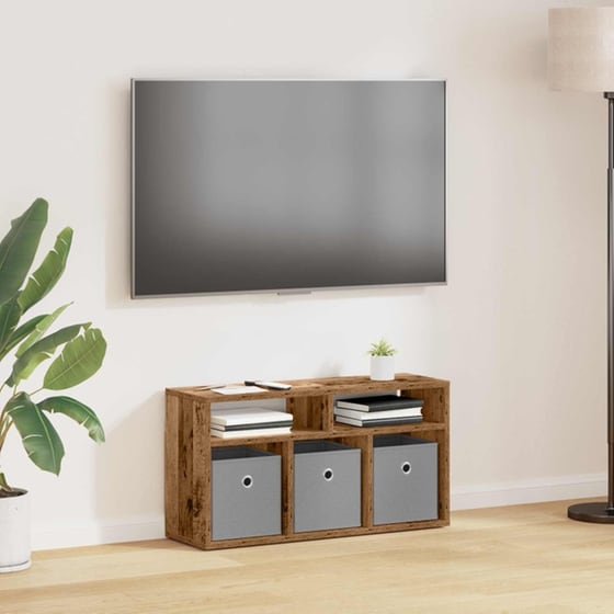 Έπιπλο Τηλεόρασης VidaXL με Συρτάρι 72 x 22,5 x 38 cm - Παλαιωμένο Ξύλο image 2