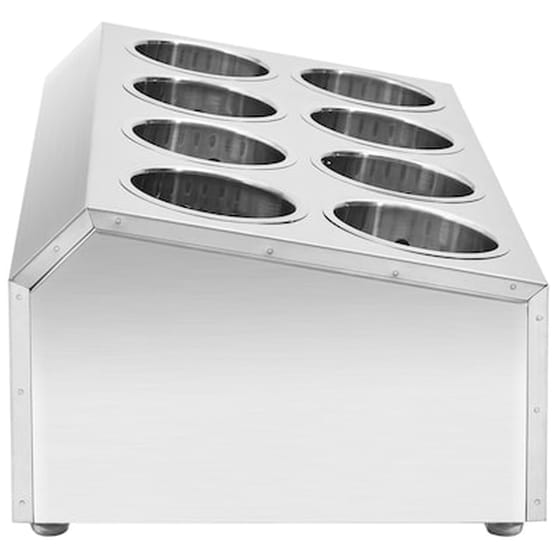 Vidaxl Βάση Για Μαχαιροπίρουνα 8 Θέσεων Ορθογώνια Από Ανοξ. Ατσάλι image 4