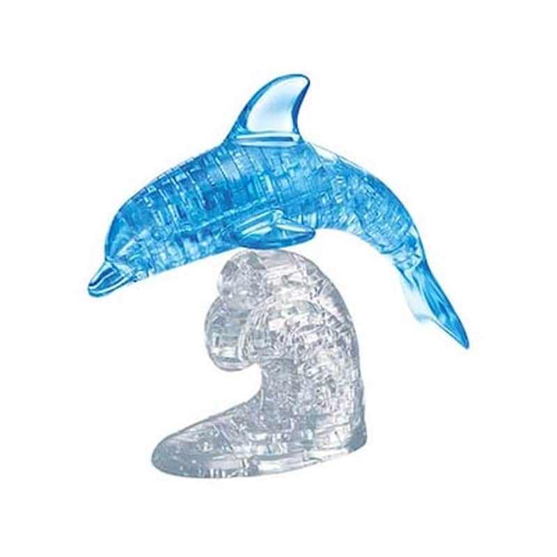 Crystal Puzzle Dolphin Blue 3d