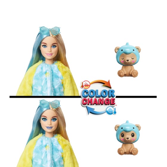 Κούκλα Barbie Cutie Reveal Με Αξεσουάρ (Αρκουδάκι - Δελφίνι) image 1