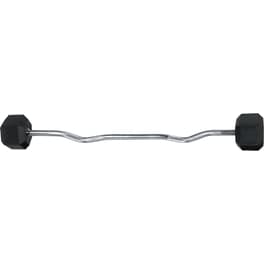 Στραβόμπαρα Τύπου "W" Σταθερού Βάρους 45kg Amila 84798 από Ατσάλι με Εξάγωνους Δίσκους από Λάστιχο
