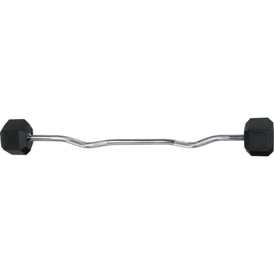 Στραβόμπαρα Τύπου "W" Σταθερού Βάρους 45kg Amila 84798 από Ατσάλι με Εξάγωνους Δίσκους από Λάστιχο image 0