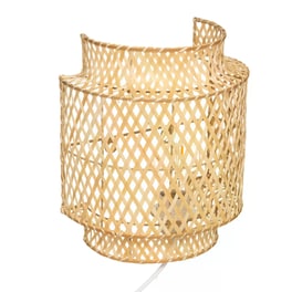 Απλίκα Τοίχου Spitishop με Φις Πρίζας Ξύλινη 23x15x28 cm - Φυσικό
