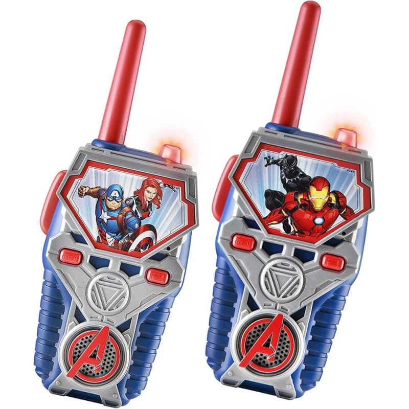 EKIDS Walkie Talkie Ekids Avengers Για Παιδιά And Ενήλικες Με Ενσωματωμένο Μεγάφωνο Και Εμβέλεια 150 Μέτρων (av-212) (γκρι/κόκκινο/μπλε)