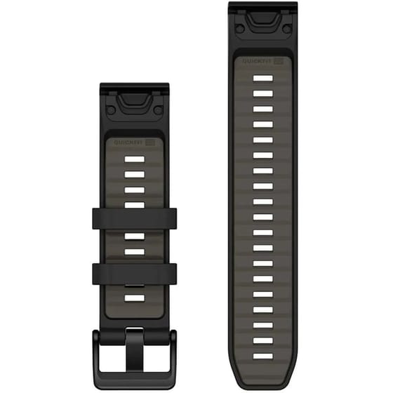 Λουράκι Garmin QuickFit 22 Silicone Band για Garmin QuickFit 22mm - Black with Pebble Gray image 1