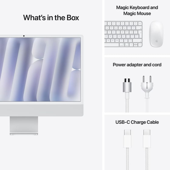 Apple iMac 24" 4.5K Retina Display (Apple M4 8C/16GB/256GB SSD/8C GPU) - Silver image 8