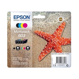 Epson 603 Κυανό / Ματζέντα / Κίτρινο / Μαύρο Πακέτο 4 Μελανιών Εκτυπωτή C13T03U64010