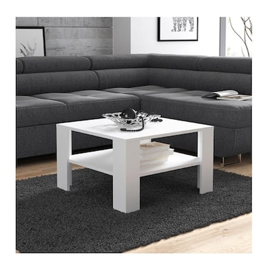 Ξύλινο Τραπέζι Σαλονιού 68 X 68 X 41 Cm Χρώματος Λευκό Spm Lana Jan-lanaw image 2