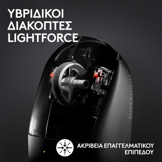 Logitech G G PRO X SUPERLIGHT 2 Lightspeed Gaming Ασύρματο Ποντίκι - Μαύρο image 3