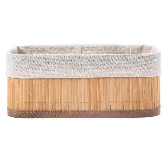 Καλάθι Αποθήκευσης Estia Bamboo Essentials 02-19655 24.5x15x10 cm - Μπεζ image 1
