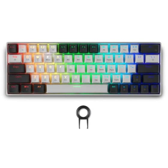Spartangear Pegasus 2 Ασύρματο Gaming Πληκτρολόγιο Λευκό/Γκρι (US) image 2
