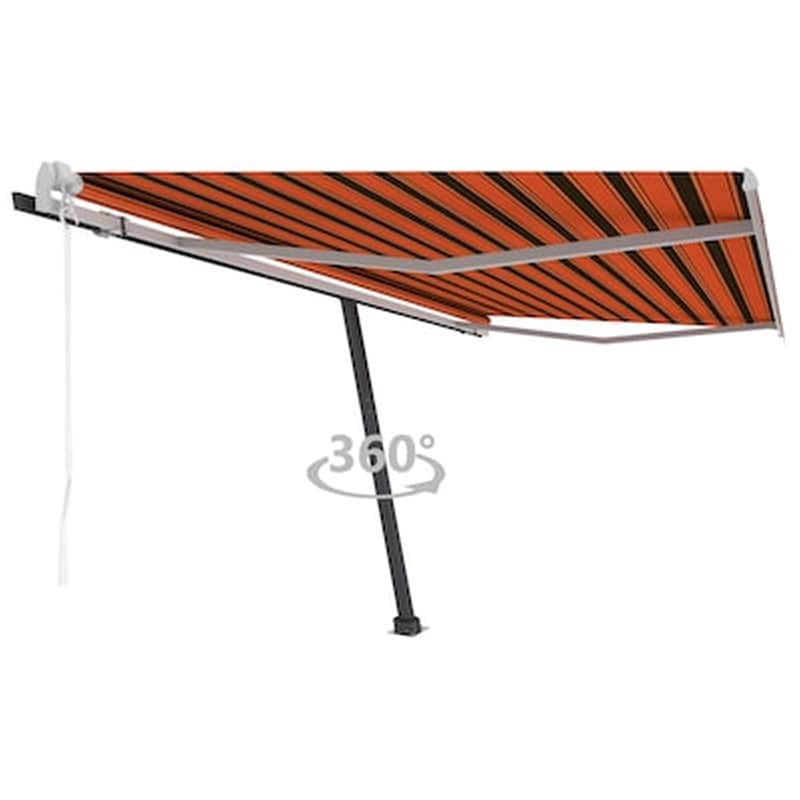 Τέντα Vidaxl Αλουμίνιο Αυτόματη 400x300cm - Πορτοκαλί/Καφέ