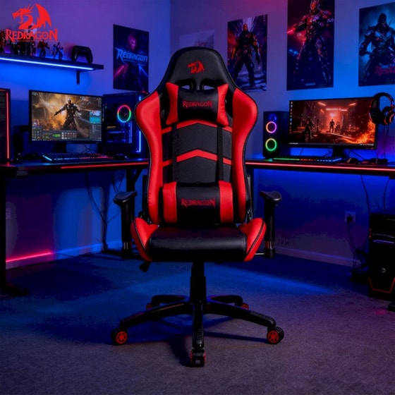 Καρέκλα Gaming Redragon C326 από Δερματίνη Κόκκινη image 1