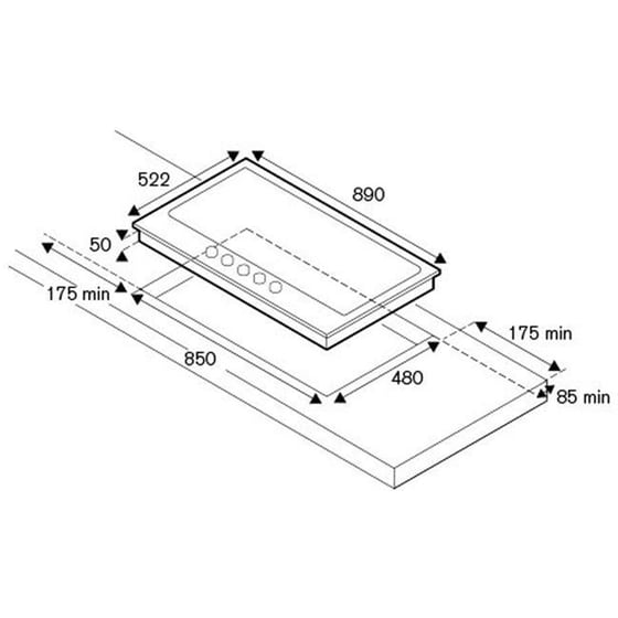 BERTAZZONI P905LMODNE(GN) 90 cm Μαύρο Εστία Φυσικού Αερίου Αυτόνομη image 1